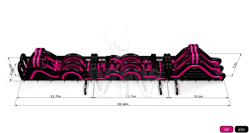 Obstacle Course Radical Run XXL - 2 commercial inflatable obstacle course
