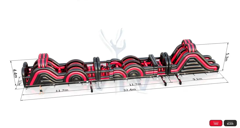 Obstacle Course Redical Run XXL commercial inflatable obstacle course
