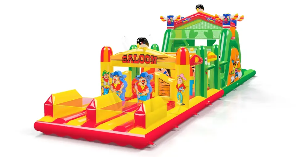 Obstacle Course Saloon commercial inflatable obstacle course