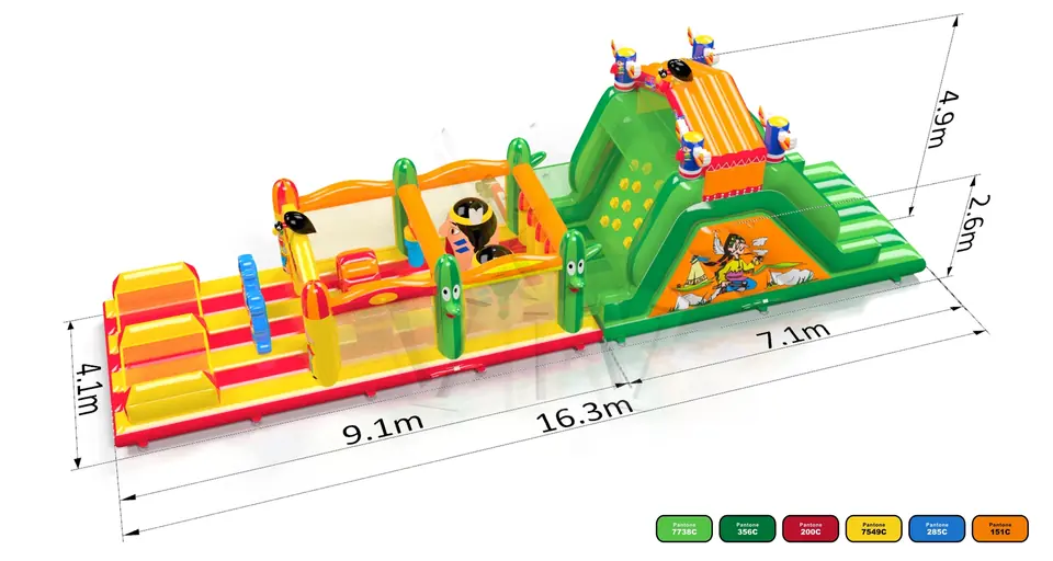 Obstacle Course Saloon commercial inflatable obstacle course