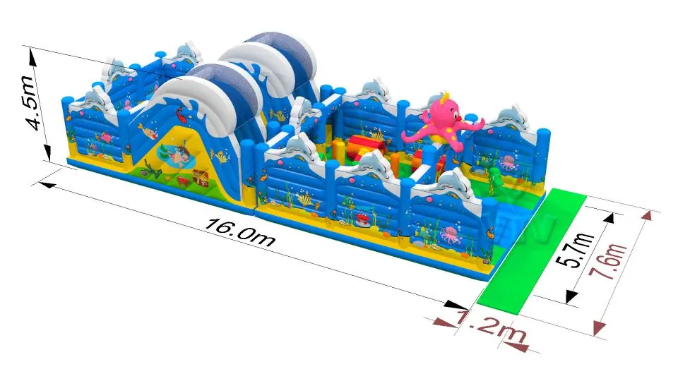 Obstacle Course Underwater World - Collection Underwater World commercial inflatable obstacle course