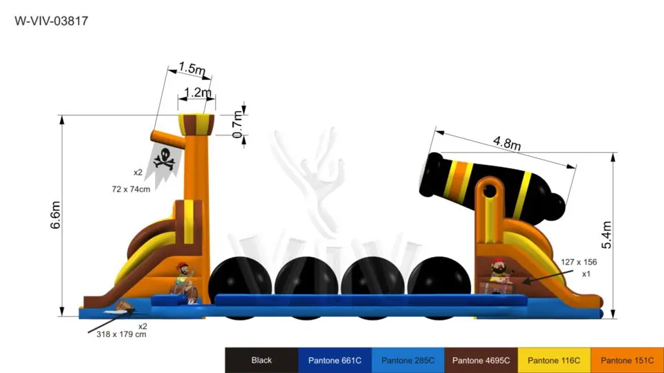 Obstacle Course Wipe-Out commercial inflatable obstacle course