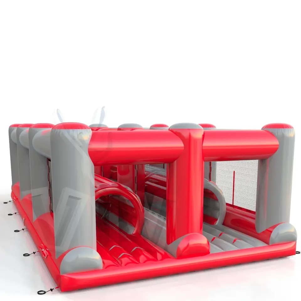 Obstacle course with tunnels commercial inflatable obstacle course