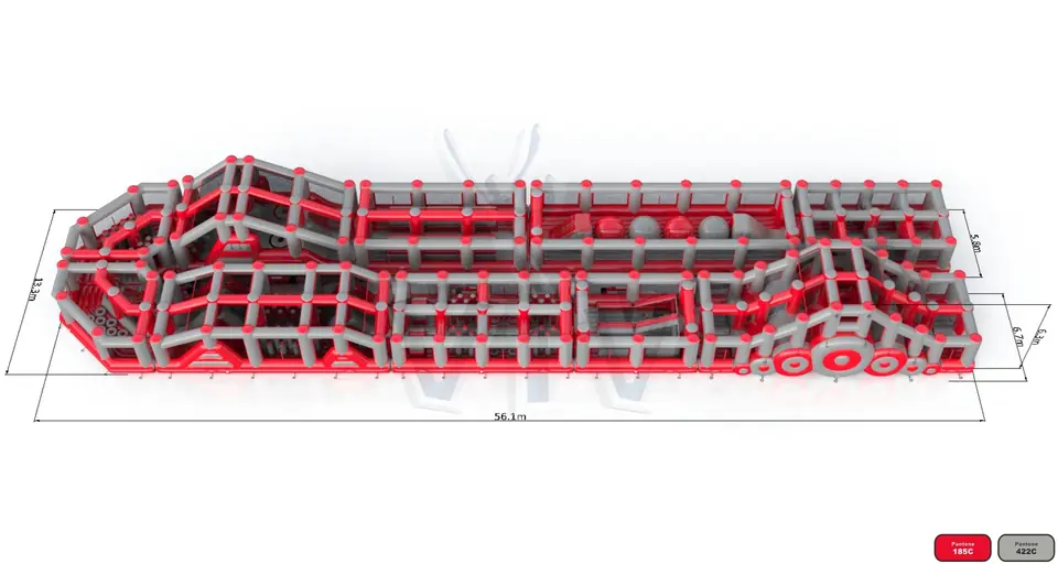 Universal Obstacle Course commercial inflatable obstacle course