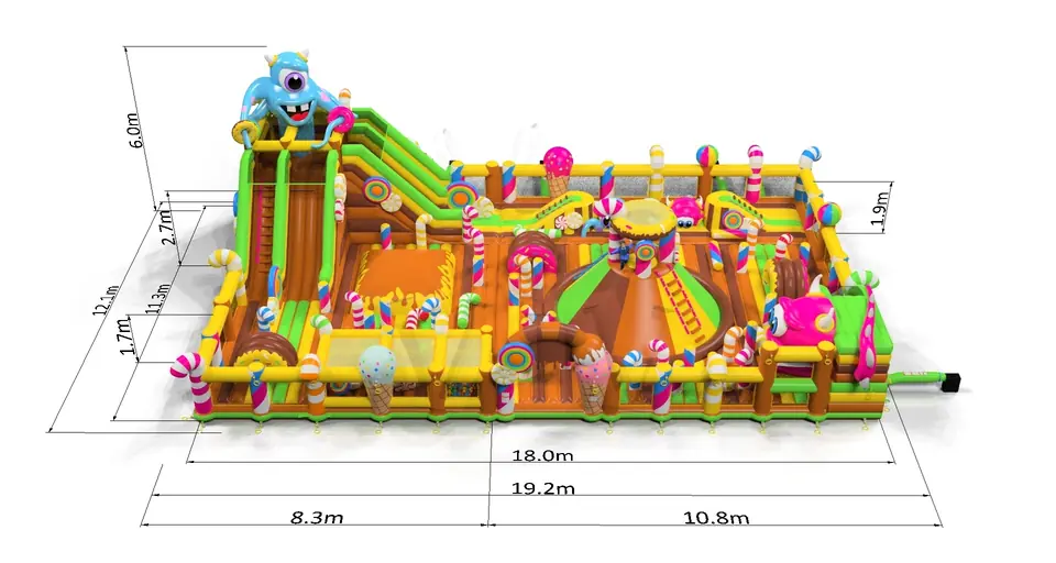 Copy of Playground Micro Monsters (full floor) commercial inflatable playground
