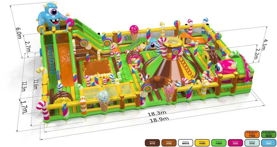 Playground carnival Monsters commercial inflatable playground