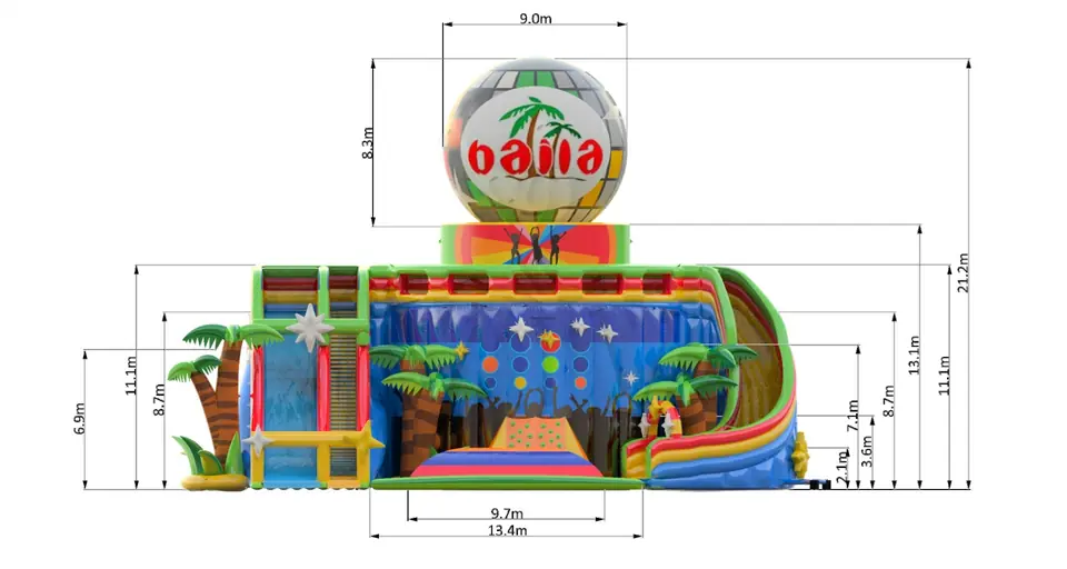 Playground Disco Baila commercial inflatable playground