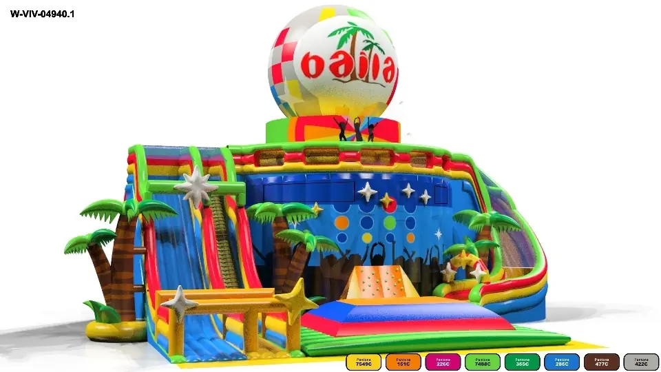 Playground Disco Giant 24.4 x 31.3 x 21.3 m commercial inflatable playground