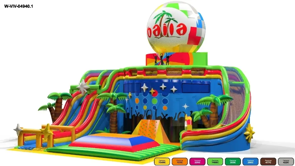 Playground Disco Giant 24.4 x 31.3 x 21.3 m commercial inflatable playground