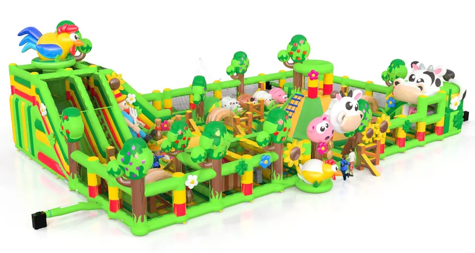 Playground Farm with Volcano commercial inflatable playground