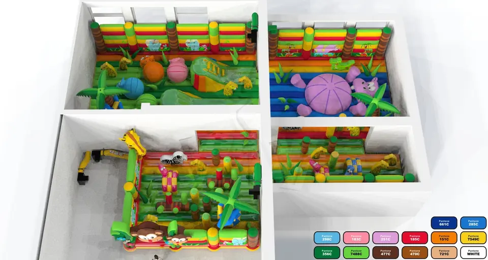 Playground Jungle commercial inflatable playground