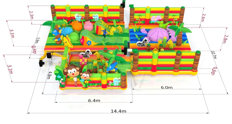 Playground Jungle commercial inflatable playground