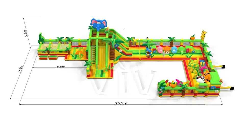 Playground Micro Jungle de Luxe commercial inflatable playground