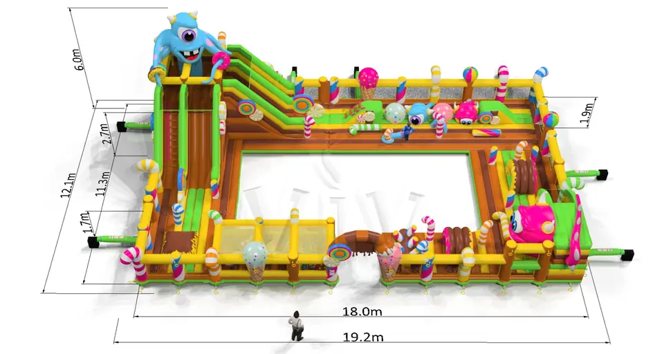 Playground Micro Monsters commercial inflatable playground