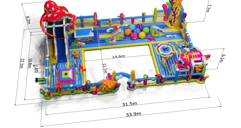 Playground Mini Underwater World commercial inflatable playground