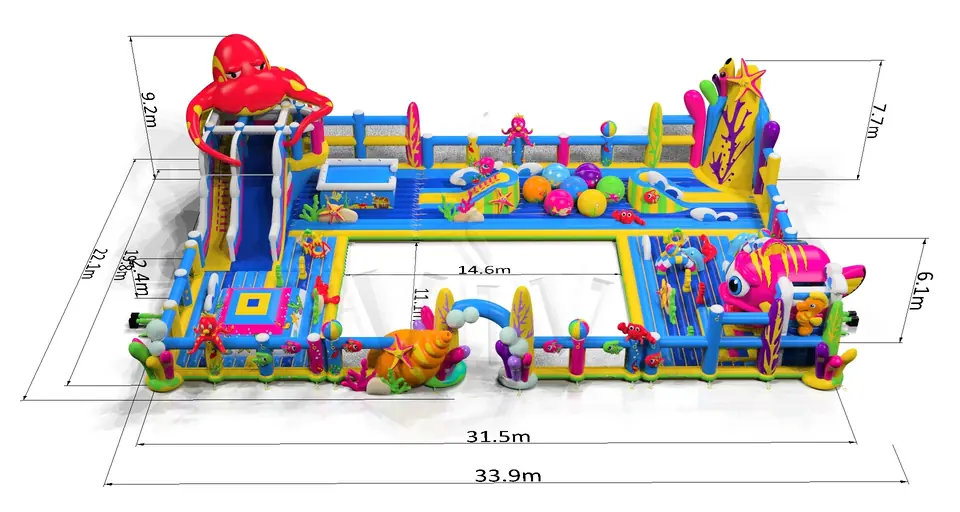 Playground Mini Underwater World commercial inflatable playground