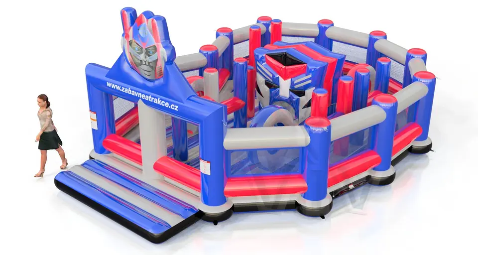 Playground Robot with obstacles commercial inflatable playground