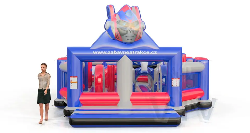 Playground Robot with obstacles commercial inflatable playground