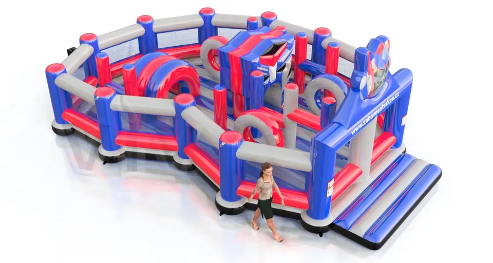Playground Robot with obstacles commercial inflatable playground
