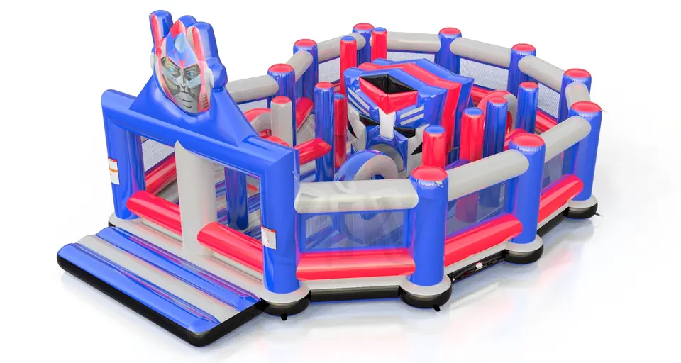 Playground Robot with obstacles and figures commercial inflatable playground