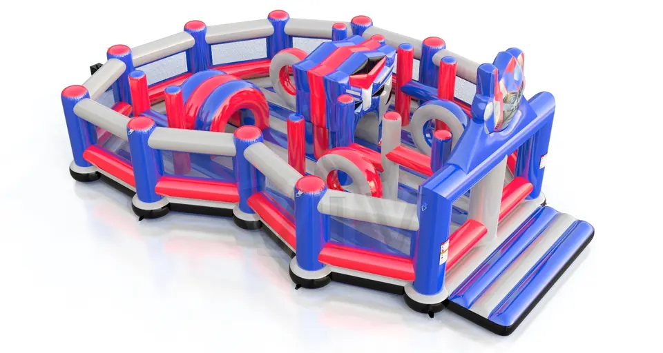 Playground Robot with obstacles and figures commercial inflatable playground