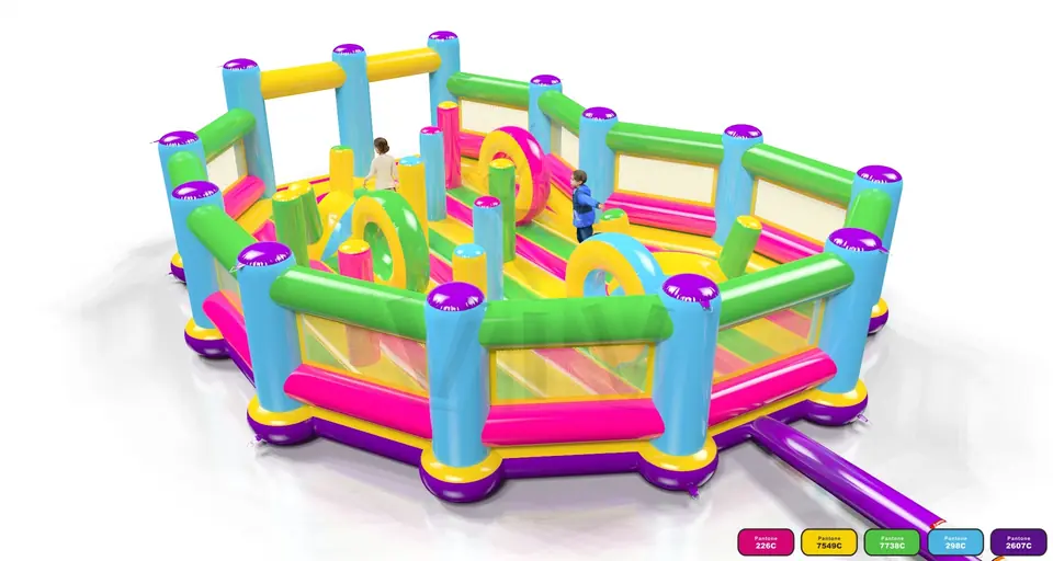 Playground Startup XL with obstacles commercial inflatable playground