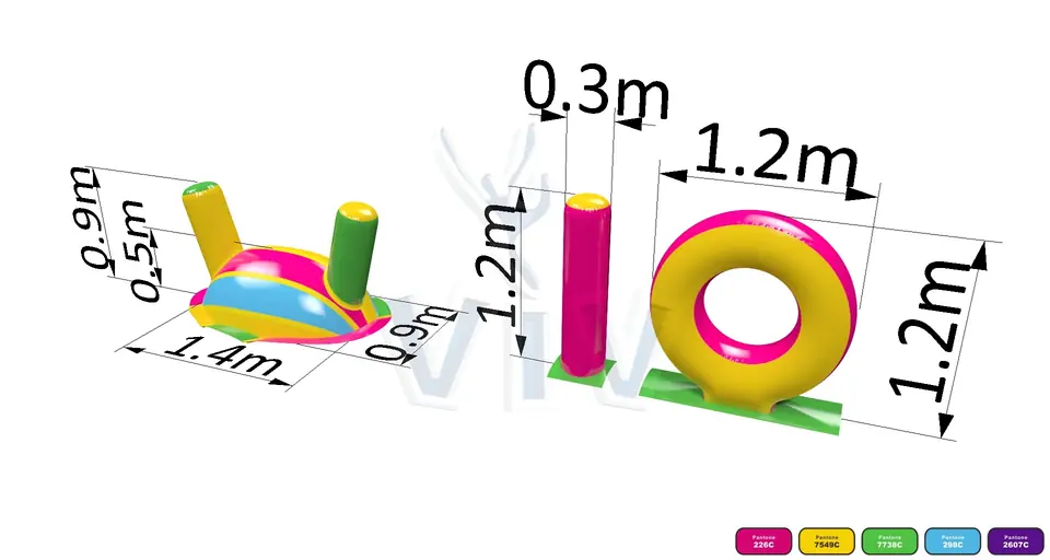 Playground Startup XL with obstacles commercial inflatable playground