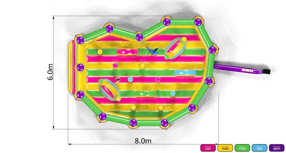 Playground Startup XL with obstacles commercial inflatable playground