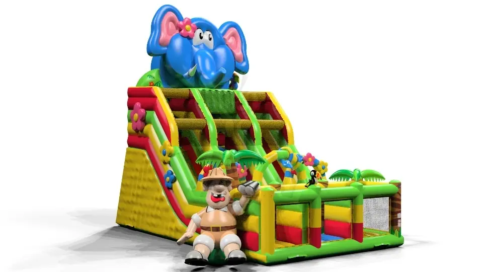 Slide Elephant commercial inflatable playground