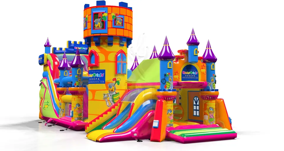 Slide Knight's Castle with Active Center Kinderhotel commercial inflatable playground