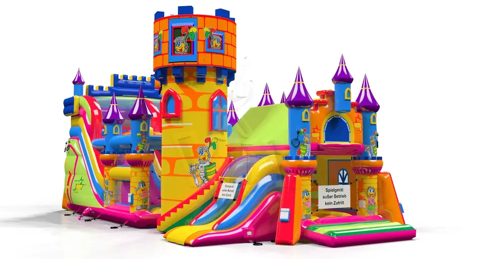 Slide Knight's Castle with Active Center Kinderhotel commercial inflatable playground