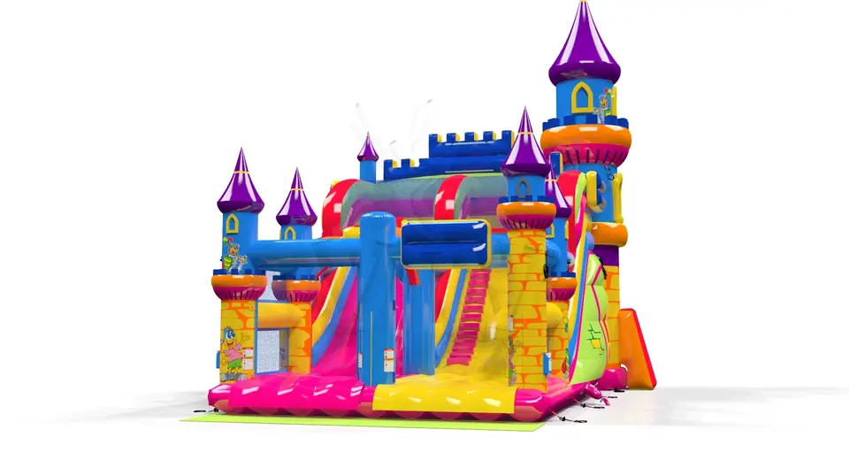 Slide Knight's Castle with Active Center Kinderhotel commercial inflatable playground