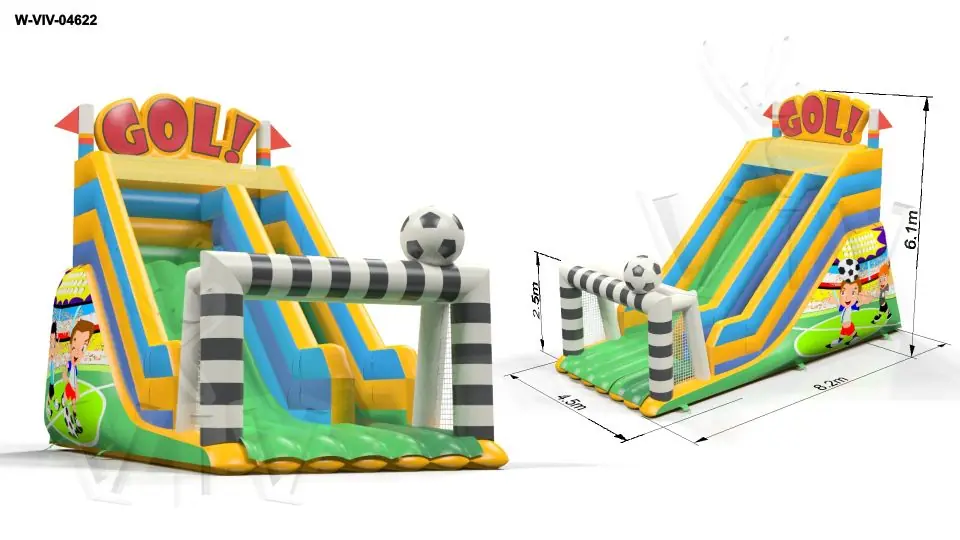Slide Football with ball commercial inflatable playing field