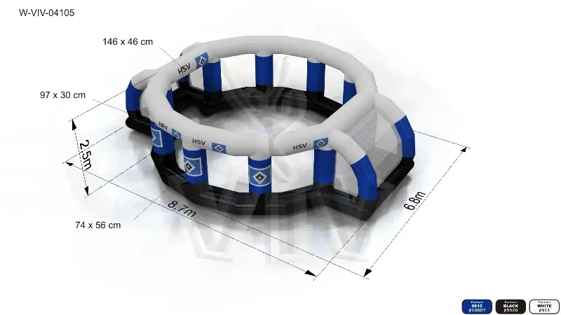 Soccer 8.7 x 6.8 x 2.5 m commercial inflatable playing field
