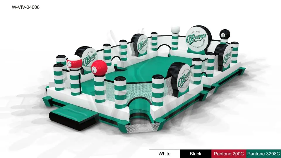 Soccer field with floor 7.9 x 4.4 m commercial inflatable playing field