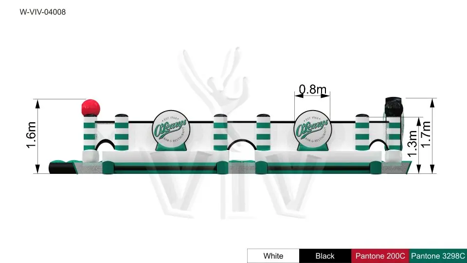 Soccer field with floor 7.9 x 4.4 m commercial inflatable playing field