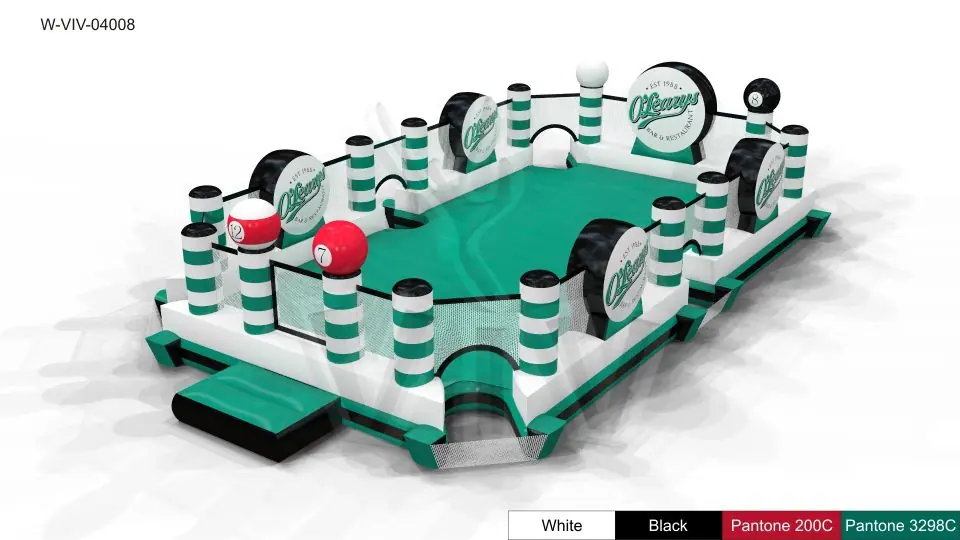 Soccer field with floor 7.9 x 4.4 m commercial inflatable playing field
