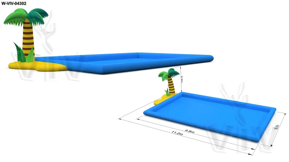 Water Soccer 12 x 6 m commercial inflatable playing field