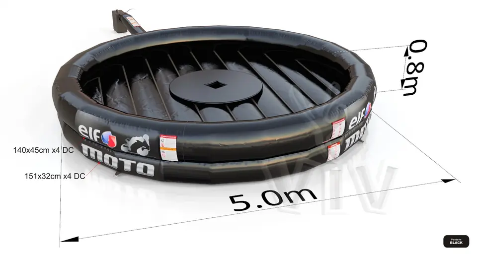 Air cushion for Rodeo BLACK commercial mechanical rodeo attraction