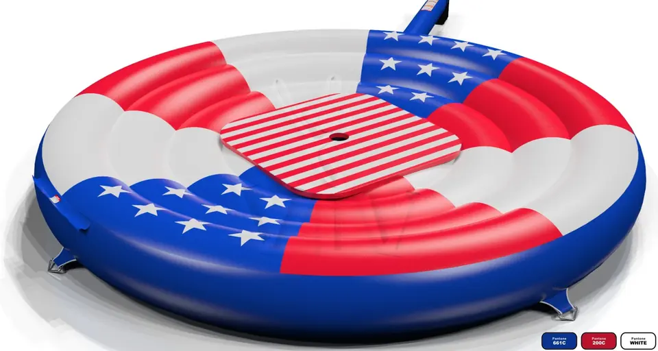 Air cushion for Rodeo Falgas USA Flag commercial mechanical rodeo attraction