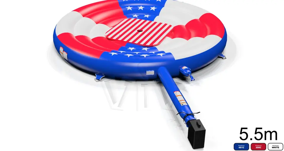 Air cushion for Rodeo Falgas USA Flag commercial mechanical rodeo attraction