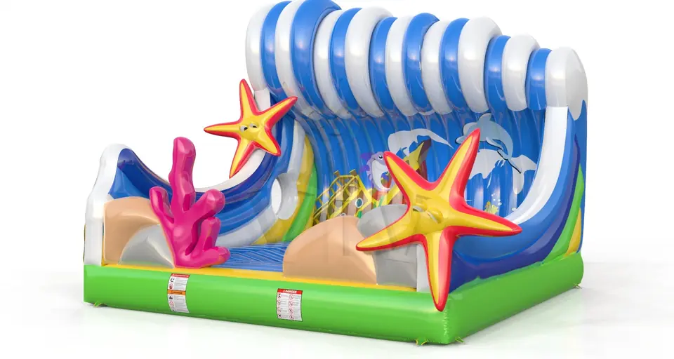 Air cushion for Rodeo Wave with decoration commercial mechanical rodeo attraction