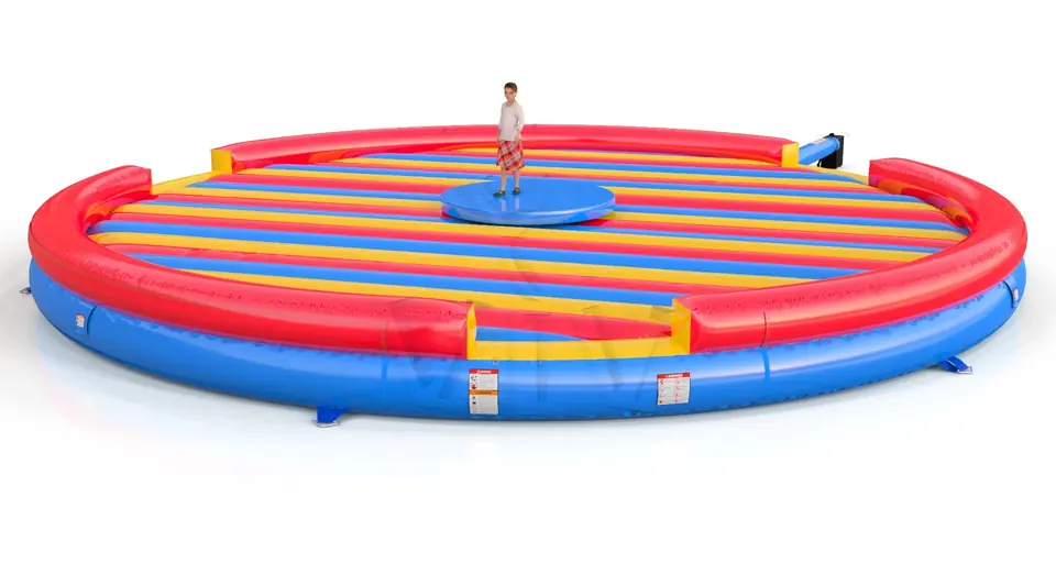 Air cushion for spinning whell commercial mechanical rodeo attraction