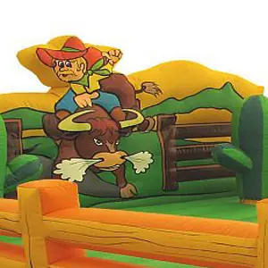 Air cushion Wild West Rodeo with fence beside the cushion (with sponges) commercial mechanical rodeo attraction