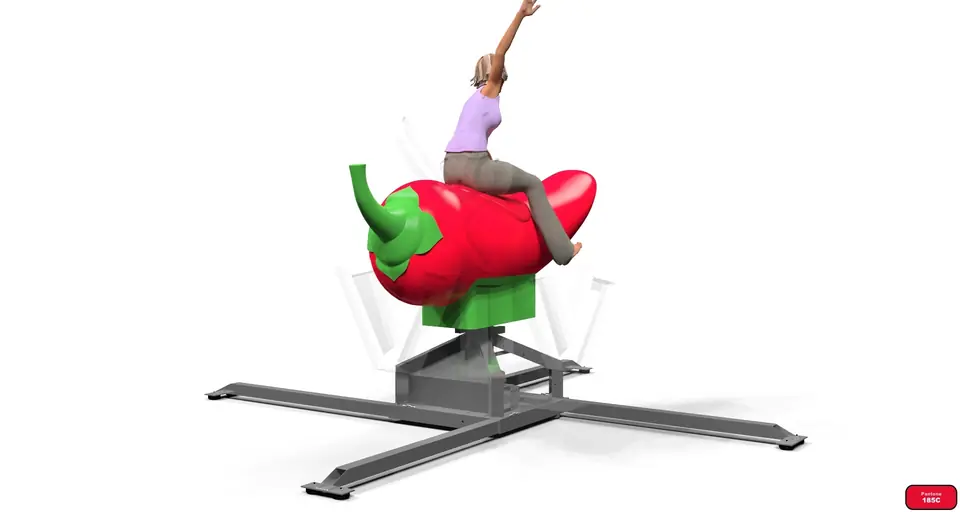 Pepper figure Rodeo commercial mechanical rodeo attraction