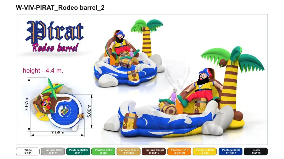 Rodeo Marooned Pirate Profiride SET - Collection Pirate commercial mechanical rodeo attraction