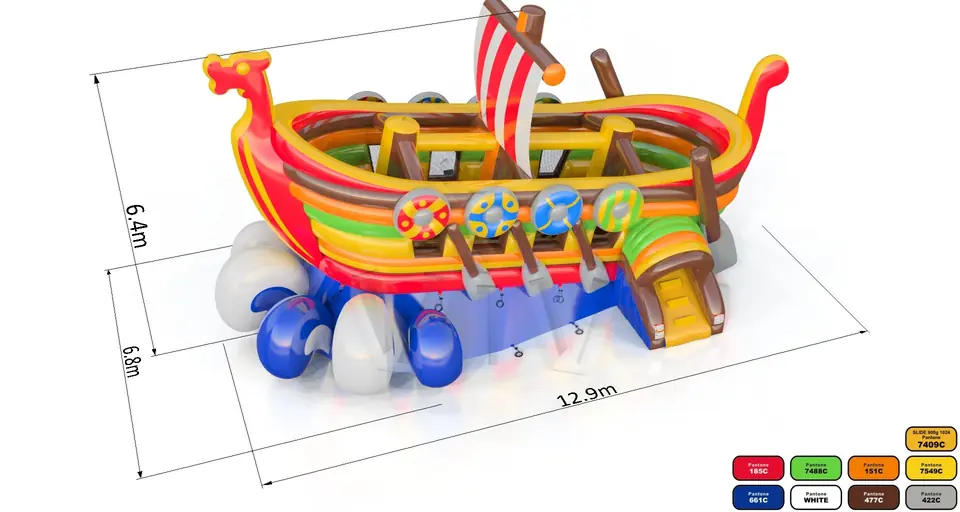 Drakkar Ship commercial inflatable ship attraction