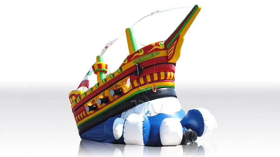 Pirate Ship on a movable wave (with the trailer without official certification) commercial inflatable ship attraction