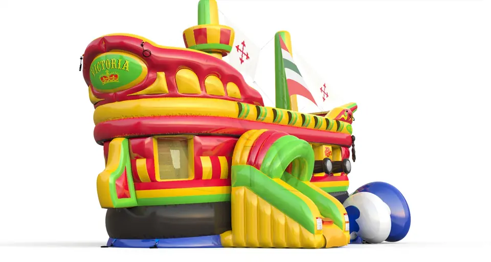 Pirate Ship Victoria with a movable wave (without a trailer) commercial inflatable ship attraction