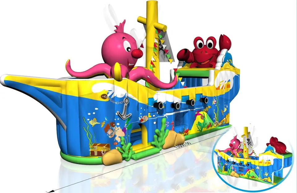 Ship Water World - Collection Underwater World commercial inflatable ship attraction